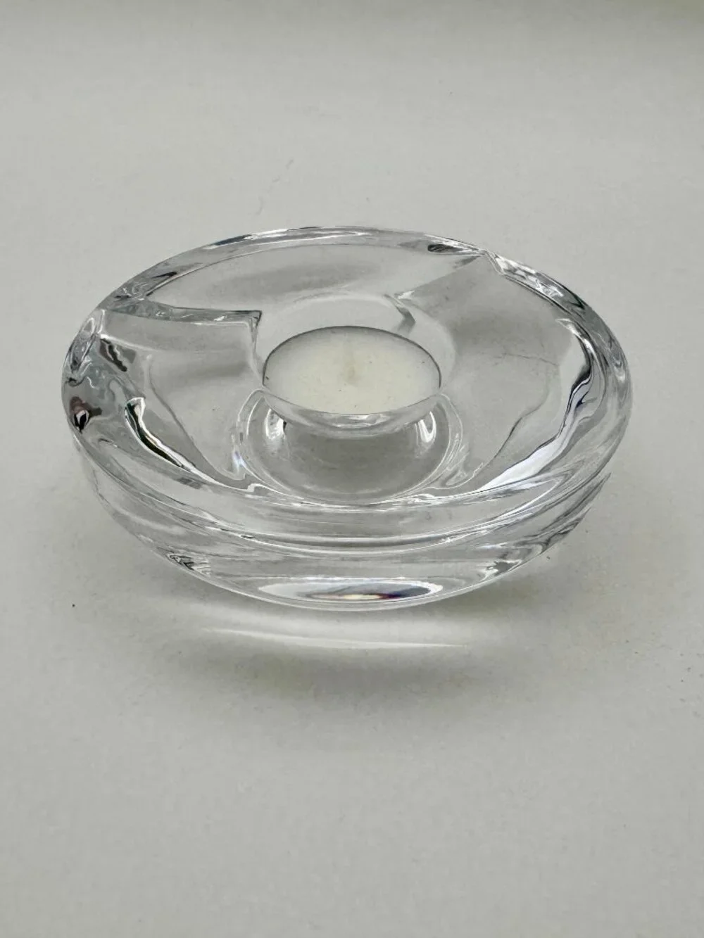 Orrefors Milano Design Martti Rytkonen Crystal Voltive Candle Holder NEW IN BOX